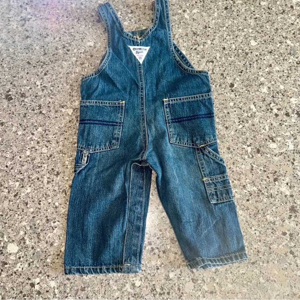 OshKosh B'gosh Blue Denim Overalls Size: 9M